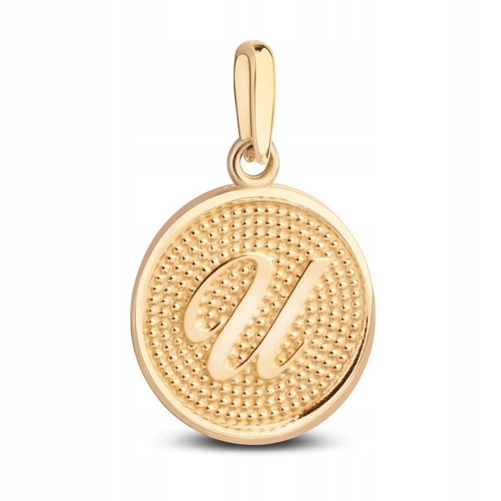 ZŁOTA WYJĄTKOWA ZAWIESZKA MEDALIK LITERKA U 333