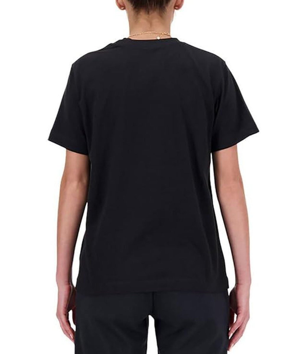 New Balance Jersey Stacked Logo T-Shirt Donna new balance wt41502bk Nero