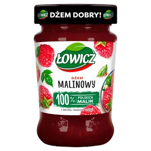 Łowicz Dżem malinowy o obniżonej zawartości cukrów 280 g - Dżem - miniaturka - grafika 1