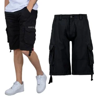 Spodenki Alpha Industries Jet Short 191200 03 - Czarne  32 - Odzież taktyczna i umundurowanie - miniaturka - grafika 1