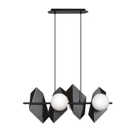 Lampy sufitowe - Lampa wisząca Drifton czarno-biała 4xE14x10W nowoczesny wym: 100 x 90 cm szkło Emibig - miniaturka - grafika 1