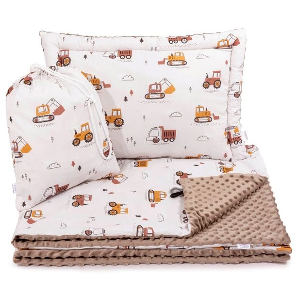 JUKKI ZESTAW PRZEDSZKOLAKA MINKY kocyk 100x140 + poduszka+ worek na kapcie