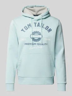 Bluza o kroju regular fit z mieszanki bawełny z kapturem i nadrukiem z logo - Koszulki męskie - miniaturka - grafika 1