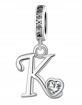 CHARMS LITERA LITERKA K do bransolet modułowych zawieszka srebro C594
