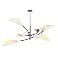 Lampy sufitowe - Lampa wisząca Lotus czarno-biała-złota 6xE14x10W wym: 51 x 102 cm metal Emibig - miniaturka - grafika 1