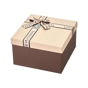 PUDEŁKO prezentowe 20 x 20 x 12 cm CREAM-CHOCO VILLA ITALIA - Zestawy upominkowe - miniaturka - grafika 1