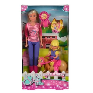 Simba Lalka Y2448 Steffi i Evi z konikiem - Lalki dla dziewczynek - miniaturka - grafika 2