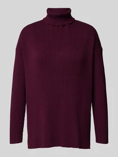 Sweter z dzianiny z golfem model ‘KANITA’ - Swetry damskie - miniaturka - grafika 1