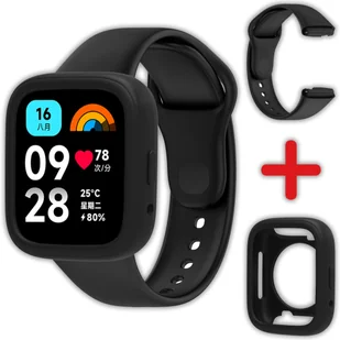 Pasek + etui Vanfone 2w1 do Xiaomi Redmi Watch 3 Active, czarny - Akcesoria do smartwatchy - miniaturka - grafika 1