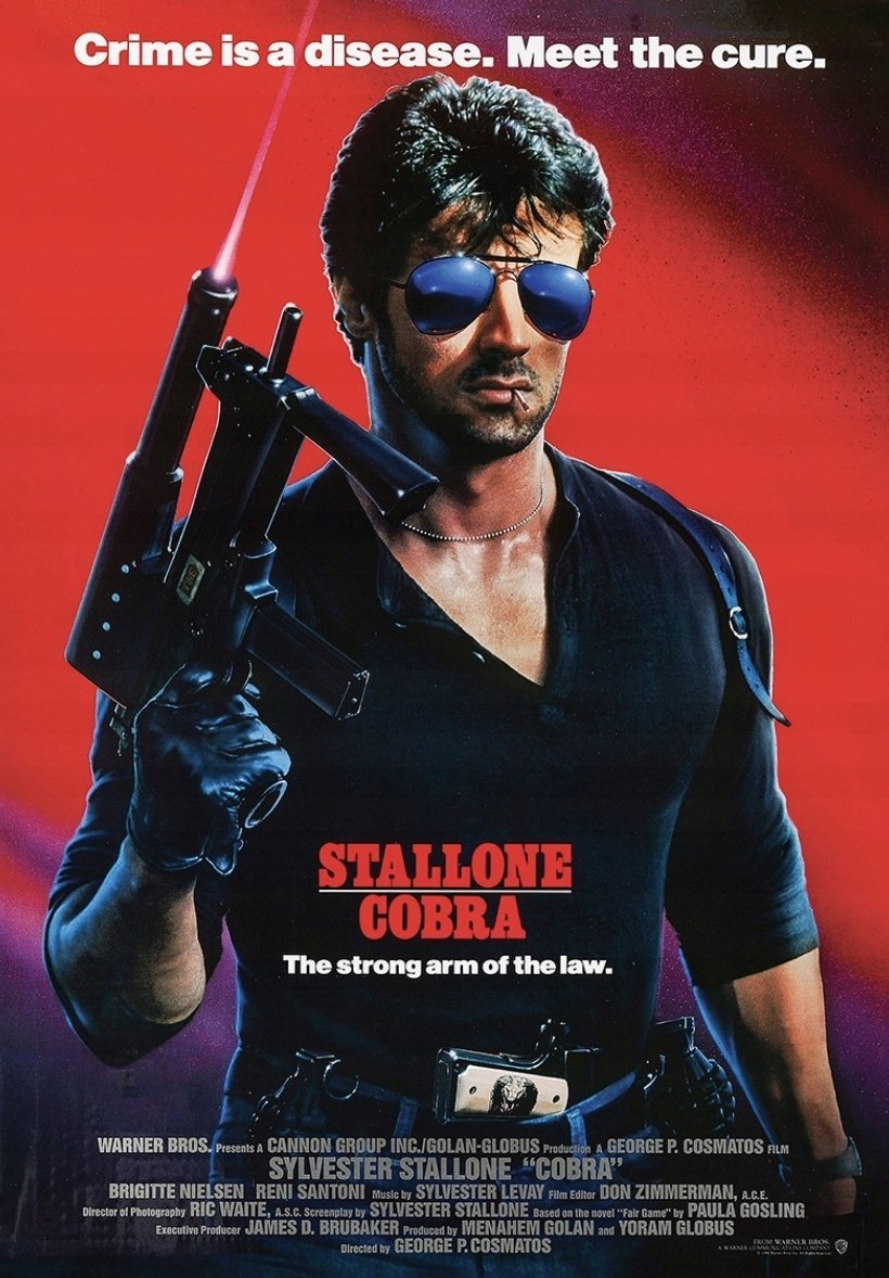 Naklejki na ścianę filmowy Cobra (1986) Sylvester Stallone 91,5x61cm #2