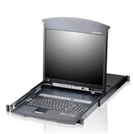 Przełączniki KVM - Przełącznik KVM ATEN KL1508AN, 48 cm TFT, VGA, PS/2-USB przez kat. 5, 8 portów, układ FR 14.01.6218 - miniaturka - grafika 1