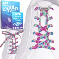 Akcesoria obuwnicze - Sznurówki bez wiązania z zapinkami wytrzymałe kolorowe plamki - miniaturka - grafika 1