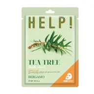 Maseczki do twarzy - Bergamo Help Sheet Mask maska do twarzy z Tea Tree 25ml - miniaturka - grafika 1