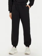 Spodnie sportowe damskie - Tommy Hilfiger Spodnie dresowe Essential WW0WW45966 Czarny Regular Fit - miniaturka - grafika 1