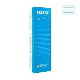 FISZKI in blanco - białe kartoniki w linię - 1000 szt. - Pozostałe języki obce - miniaturka - grafika 1