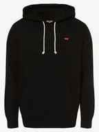 Bluzy męskie - Levi's Męska bluza z kapturem Mężczyźni Bawełna czarny jednolity, S - miniaturka - grafika 1