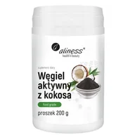 Układ pokarmowy - Węgiel aktywny z kokosa " FOOD GRADE" proszek 200 g Aliness suplement diety - miniaturka - grafika 1