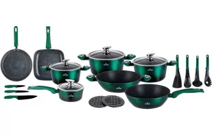 SK ZESTAW GARNKÓW Z POWŁOKĄ MARMUROWĄ 21 EL. ZILNER EMERALD NOIR ZL-8542 emix - Zestawy garnków i patelni SK ZESTAW GARNKÓW Z POWŁOKĄ MARMUROWĄ 21 EL. ZILNER EMERALD NOIR ZL-8542 emix - Zestawy garnków i patelni - miniaturka - grafika 1