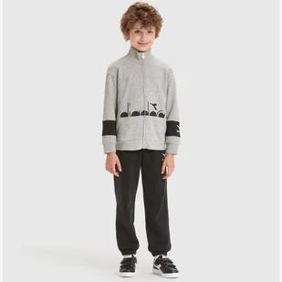 Zestaw dresowy chłopięcy DIADORA JB.TRACKSUIT FZ HOOPLA - Odzież sportowa dziecięca - miniaturka - grafika 1