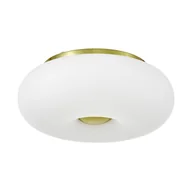 Lampy sufitowe - NOWOCZESNA LAMPA SUFITOWA PLAFON BIAŁO-ZŁOTY BIANTE D28 - miniaturka - grafika 1