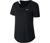 Koszulki i topy damskie - Nike W NK TOP SS RUNWAY T-Shirt damski, czarny/(odblaskowy srebrny), L - miniaturka - grafika 1