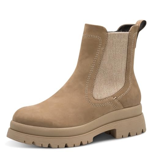 Tamaris Damskie kozaki Chelsea 1-25423-45, Camel, 42 EU, piaskowy, 42 EU