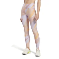 Legginsy - Damskie Legginsy REEBOK WOR TRAIN AOP TIGHT HT6051 – Fioletowy - miniaturka - grafika 1