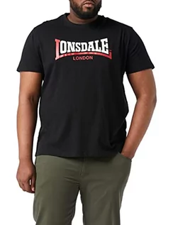 Koszulki męskie - Lonsdale Koszulka męska dwukolorowa, Czarny, 3XL - grafika 1