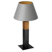 Lampy stojące - Luminex Table lamps 3599 Lampa stołowa lampka 1X60W E27 czarny/naturalny/szary/złoty - miniaturka - grafika 1