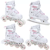 Rolki - Rolki Łyżwy 4w1 Croxer Optima White/Pink 31-34 - miniaturka - grafika 1