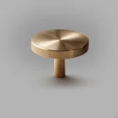 Klamki - Gałka meblowa Nena L Mosiężna Szczotkowana Nielakierowana - miniaturka - grafika 1