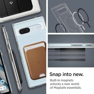 Etui GOOGLE PIXEL 7A Spigen Ultra Hybrid Onetap Ring MagSafe transparentne - Etui i futerały do telefonów - miniaturka - grafika 19