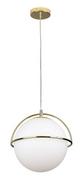 Lampy sufitowe - Maxlight LAMPA wisząca SATURN P0381 loftowa OPRAWA szklana kula zwis złoty biały - miniaturka - grafika 1