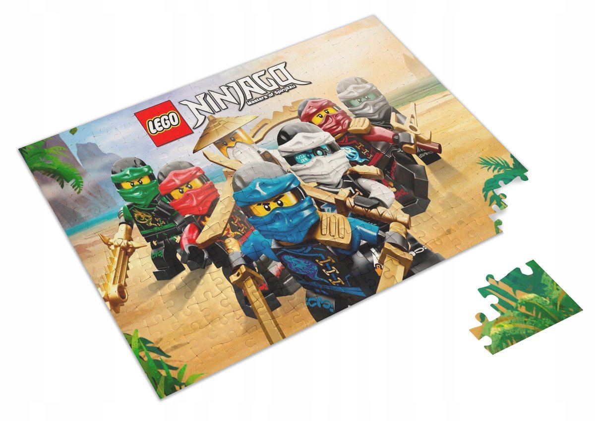 PUZZLE Lego Ninjago Postacie + IMIĘ Pudełko 120 el.