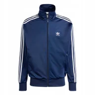 Bluzy męskie - Bluza dresowa Adidas Firebird TT granatowa męska modna roz. L - miniaturka - grafika 1