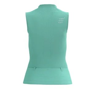 COMPRESSPORT Koszulka kompresyjna do biegania damska TRAIL POSTURAL TANK TOP shell blue - Koszulki sportowe męskie - miniaturka - grafika 5