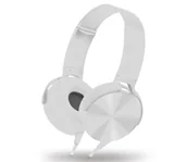 Słuchawki - Słuchawki przewodowe z mikrofonem białe - miniaturka - grafika 1
