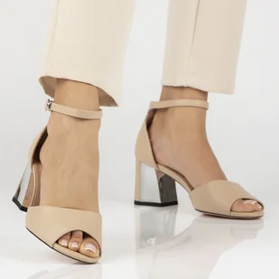 Sandały skórzane Filippo DS4648/23 BE beżowe - Moda i Uroda OUTLET - miniaturka - grafika 5