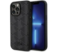 Etui i futerały do telefonów - Lacoste LCHMP15XPBSK Hardcase Blend Monogram MagSafe do iPhone 15 Pro Max Czarny - miniaturka - grafika 1