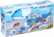 Samoloty i helikoptery - Samolot transportowy z autkami zestaw GEARBOX 20el - miniaturka - grafika 1