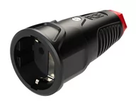 Gniazdka elektryczne - PCE Gniazdo przenośne gumowe 16A 2P+Z 230V VDE IP20 /pełna guma/ TAURUS2 2520-sr 2520-sr - miniaturka - grafika 1