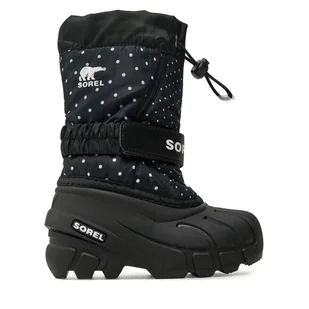 Śniegowce Sorel Flurry™ Print 2114092010 Czarny - Buty dla dziewczynek - miniaturka - grafika 1