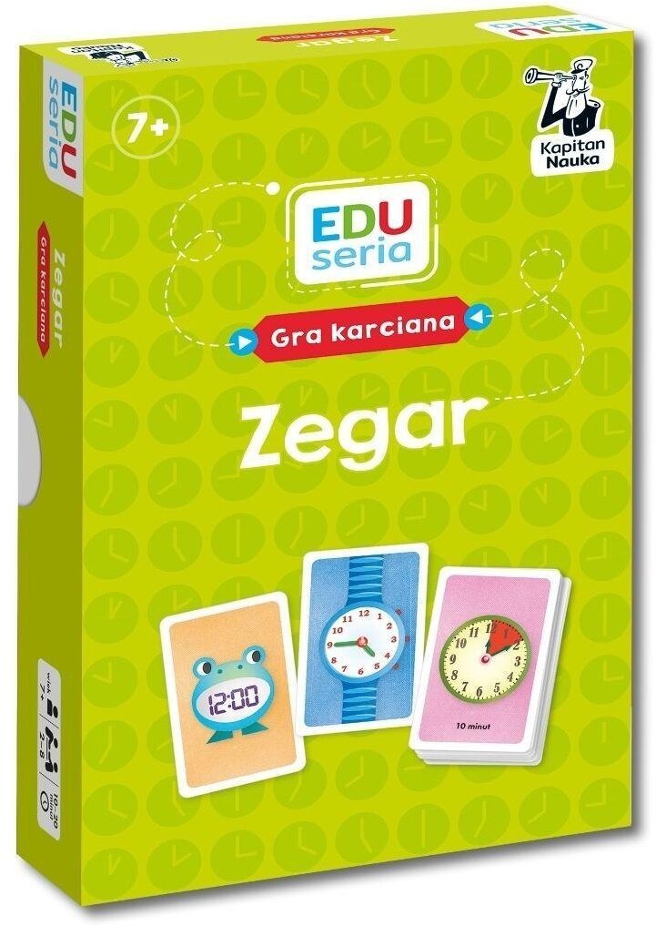 Kapitan Nauka EDUseria. Zegar. Gra karciana. Kapitan Nauka