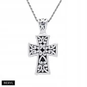 Biżuteria religijna - Zawieszka krzyżyk SREBRO 925 krzyż - miniaturka - grafika 1