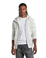 Bluzy męskie - G-STAR RAW Męska bluza z kapturem Premium Core Hooded Zip Sweater Vest, szary (Oyster Mushroom C235-d607), XXL - miniaturka - grafika 1