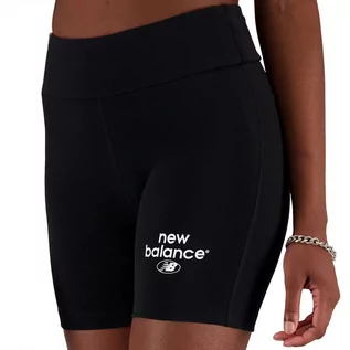 Spodnie sportowe damskie - Spodenki New Balance WS31504BK - czarne - grafika 1