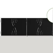 Bramy garażowe - CASANOOV BRAMA skrzydłowa stalowa 3,5M NALI VELETA wys. 120cm Czarny mat + 2 słupki stalo - miniaturka - grafika 1