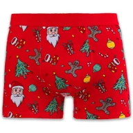 Majtki męskie - Bokserki męskie bawełniane szorty z motywem świąteczne -xl - miniaturka - grafika 1