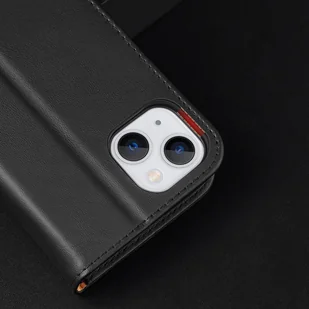 Dux Ducis Hivo skórzane etui z klapką pokrowiec ze skóry naturalnej portfel na karty i dokumenty iPhone 14 brązowy - Portfele - miniaturka - grafika 21