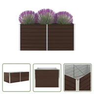 Donice - The Living Store Donica do podniesionej grządki - 160x80x45 cm - stal - brązowa - Skrzynia Do Podniesionej Grządki - miniaturka - grafika 1